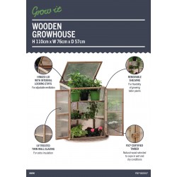 Wooden Growhouse - Natural Finish Wooden Growhouse - Natural Finish