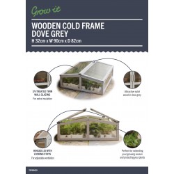 Wooden Cold Frame - Dove Grey Wooden Cold Frame - Dove Grey