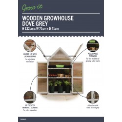 Wooden Growhouse - Dove Grey Wooden Growhouse - Dove Grey