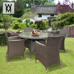 4 Seat Rattan Weave Dining Set