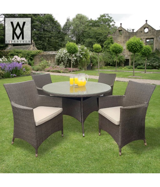 4 Seat Rattan Weave Dining Set