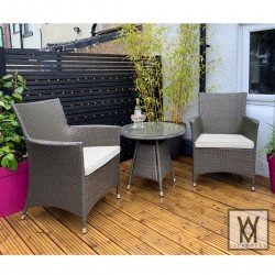 2 Seat Rattan Weave / Tea For Two Set